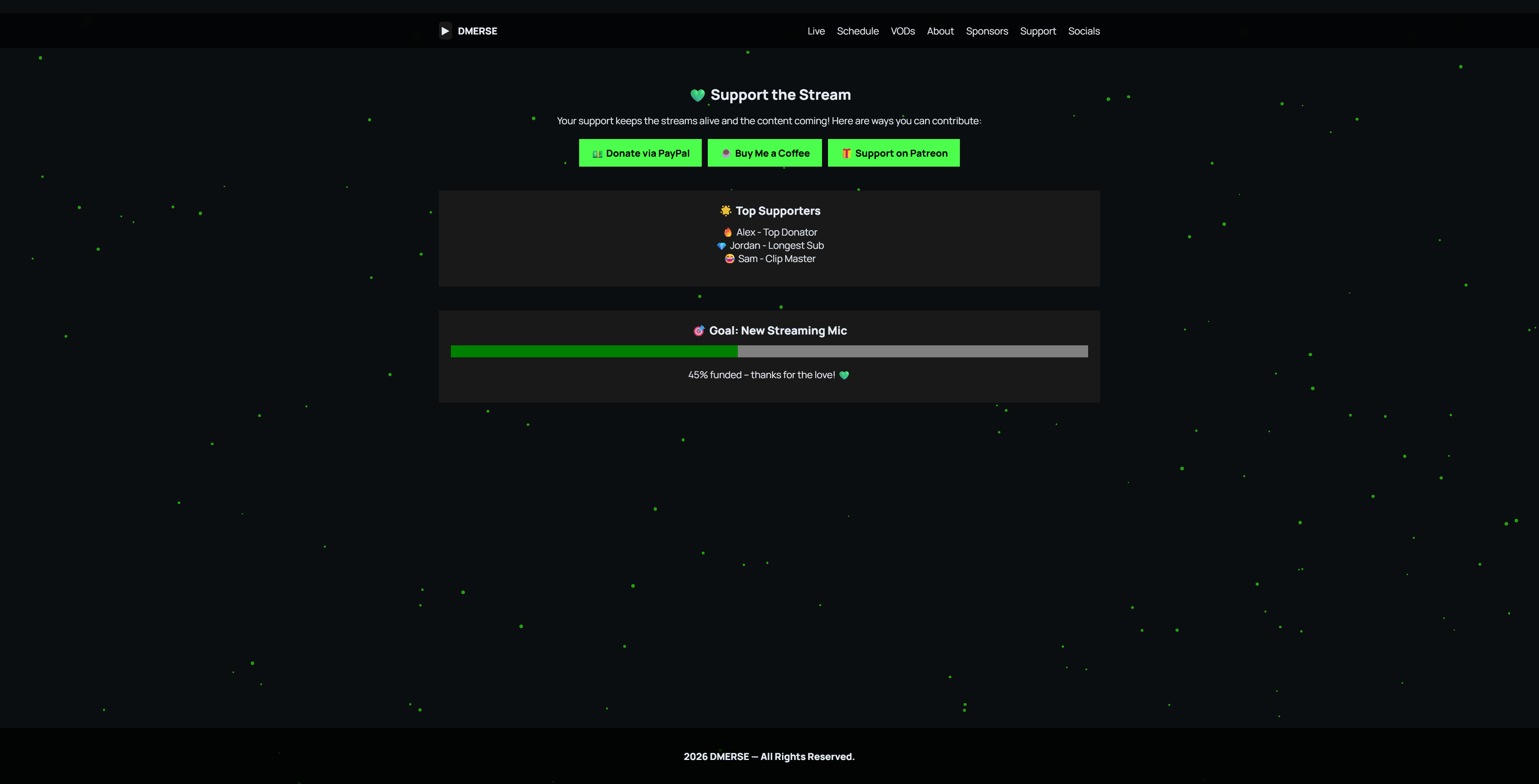 Content Creator Website Design